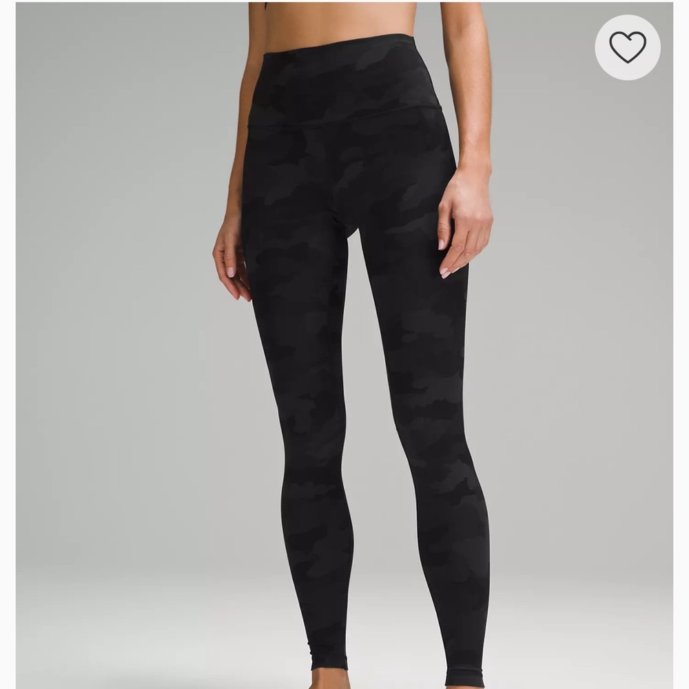 Lululemon Athletica Black Camouflage Leggings